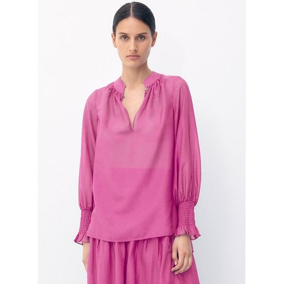 Bird & Knoll Izzy Fuschia Blouse - Picture 1 of 8